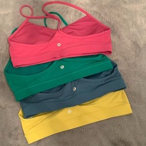 Lot of 4 Lululemon Flow Y Nulu Bras